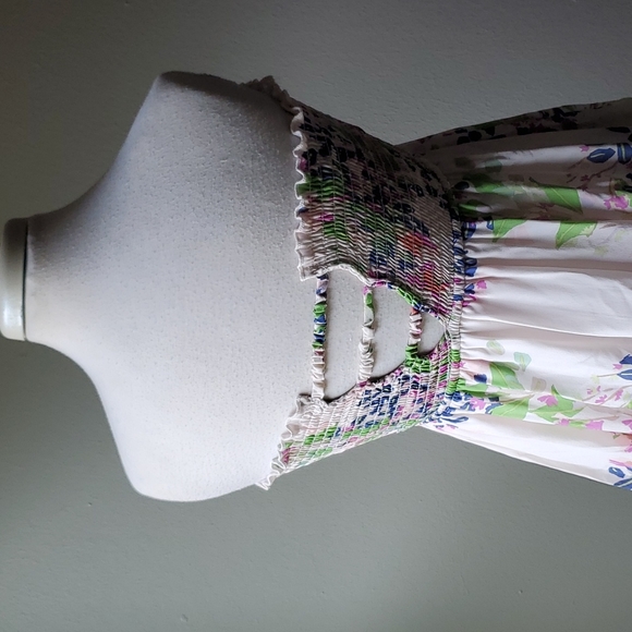 Plum Pretty Sugar Smocked Bandeau Maxi Dress Large XL - Picture 4 of 6